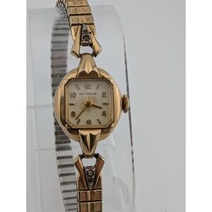 Vintage Wittnauer Mehanical Watch Women 10k RGP Gold Bezel- Working